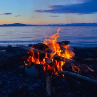 Bonfire by the Ocean: Waves for Deep Sleep