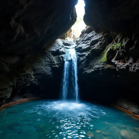 Echoes of the Ammonite Cave: Binaural Beats  Waterfall Sounds for Deep Sleep