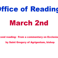 March 2nd. From a commentary on Ecclesiastes by Saint Gregory of Agrigentum, bishop Approach the Lord and receive his light
