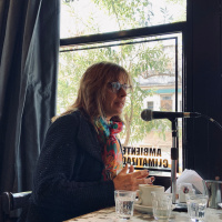 Mariana Carbajal en el radiocafé de #MalditaSuerte