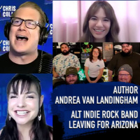 Episode 1114: Alt Indie Rock band Leaving For Arizona and Andrea Van Landingham, author of Hollywood Horrors: Murders, Scandals, and Cover-Ups from Tinseltown