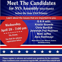 20. Meet the Candidates for NYS Assembly 93rd District: Moderated by John Metaxas