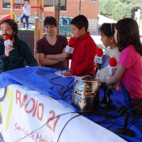 Mini Feria del Libro Pelayos de la Presa, entrevista a Pedro José de Arriba y Gabriel Sanz