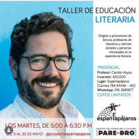 Invitación al Taller de educación literaria, Proyecto Espantapájaros y Paredro Podcast 