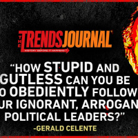 HOW STUPID AND GUTLESS CAN YOU BE TO OBEDIENTLY FOLLOW YOUR IGNORANT, ARROGANT POLITICAL LEADERS?