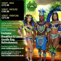 Caribbean Sessions Mas - Sunset - Notting Hill Carnival Costume