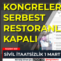 Siyasi Kongreler Devam Ederken Restoranlar ve Kafeler Halen Kapalı, İşletmeciler 1 Martta Açıyorlar