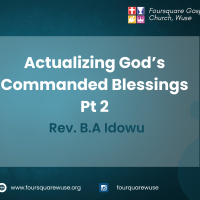 Actualizing Gods Commanded Blessings Pt 2 || Rev Babatunde Idowu || 10th November 2024
