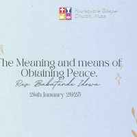 The Meaning and Means of Obtaining Peace || Rev. Babatunde Idowu || 26th January 2025