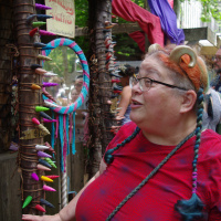 Cindy  the Fantasy Horns Booth at OCF