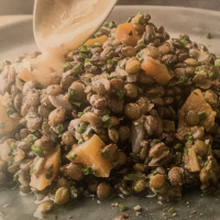 Salade de lentilles vertes