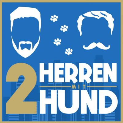 Zwei Herren mit Hund
