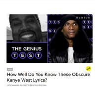 Kanye Quizzes: The Genius Test amp Obscure Kanye Lyrics