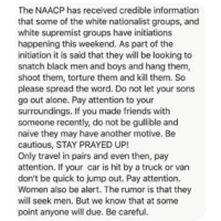 Warning to Blackmen stay alert