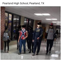High School students  Confederate Flag