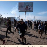 Ukraine refuges at Mexico border.