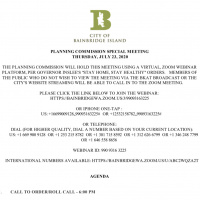 PLANNING COMMISSION SPECIAL MEETING THURSDAY, JULY 23, 2020 (FULL AUDIO)