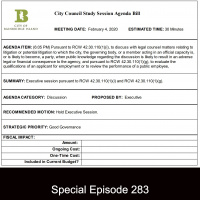 283 - CITY COUNCIL STUDY SESSION TUESDAY, FEBRUARY 4, 2020