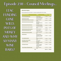 238 - Council Meetings, LTAC Funding Gone Wild, Pots of Money and Why So Many Wine Bars?