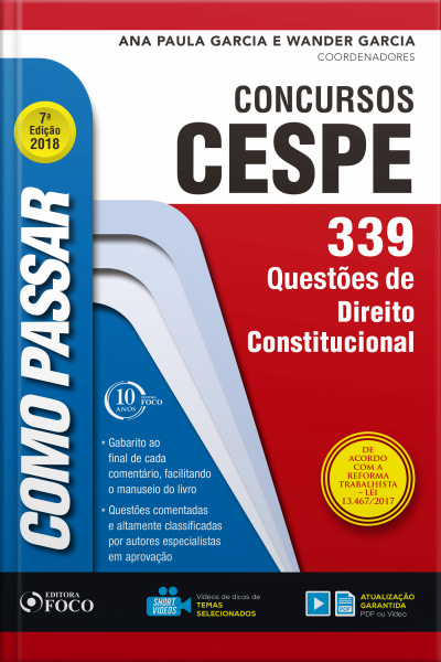 Como Passar Em Concursos Cespe: Direito Constitucional: 339 Questões De Direito Constitucional