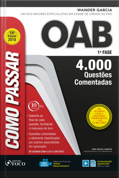 Como Passar Na Oab 1ª Fase: 4.000 Questões Comentadas