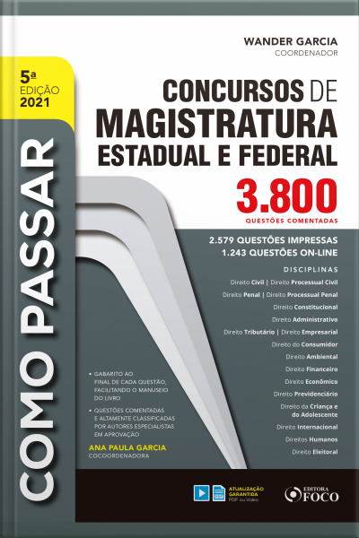 Concursos De Magistratura Estadual E Federal: 3.800 Questões Comentada