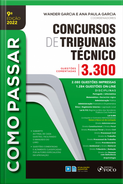 Concurso De Tribunais Técnico - Nível Médio: 3.300 Questões Comentadas