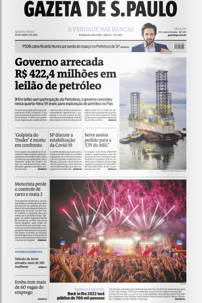 Gazeta de S. Paulo – Edição de 14 de abril de 2022