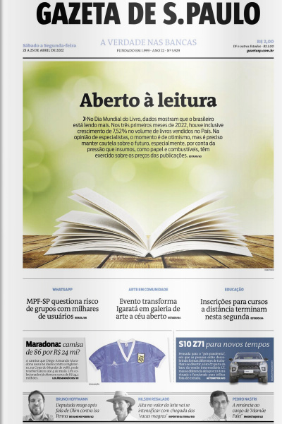 Gazeta de S. Paulo – Edição de 23 a 25 de abril de