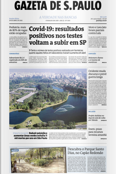 Gazeta de S. Paulo – Edição de 29 de abril de 2022