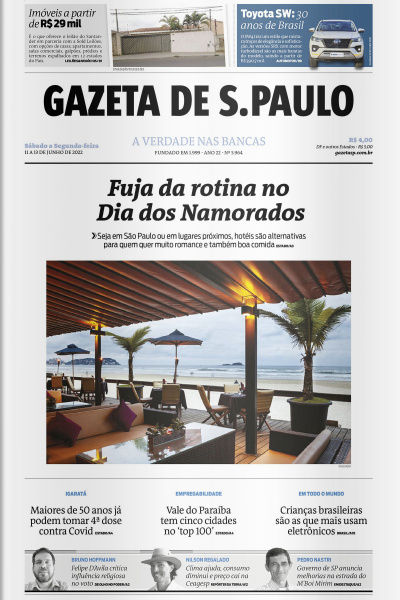 Gazeta de S. Paulo – Edição de 11 a 13 de junho de 2022