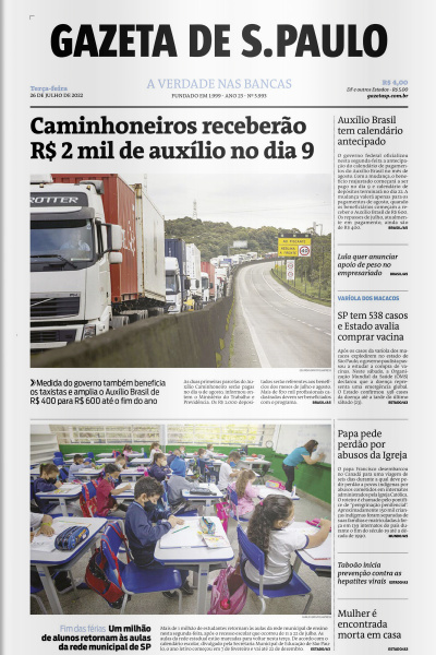 Gazeta de S. Paulo – Edição de 26 de julho de 2022