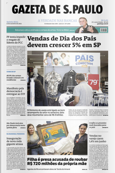 Gazeta de S. Paulo – Edição de 11 de agosto de 2022