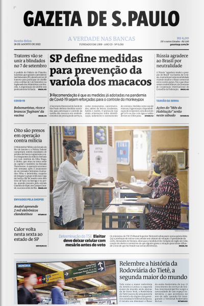 Gazeta de S. Paulo – Edição de 26 de agosto de 2022