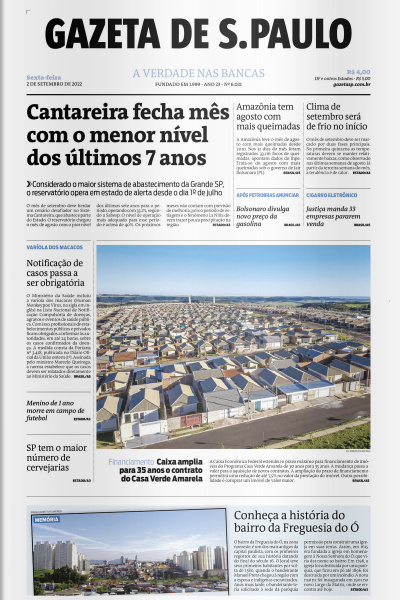 Gazeta de S. Paulo – Edição de 02 de setembro de 2022