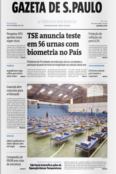 Gazeta de S. Paulo – Edição de 16 de setembro de 2022
