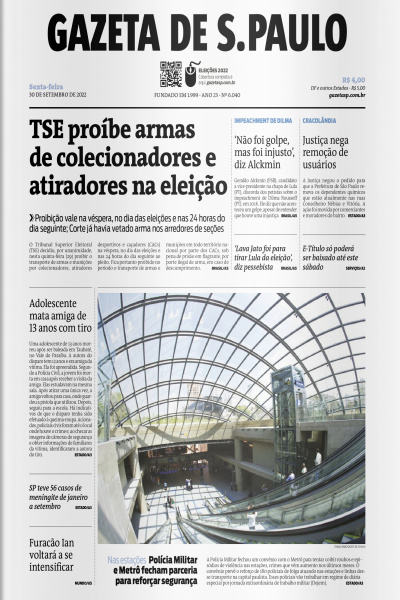 Gazeta de S. Paulo – Edição de 30 de setembro de 2022