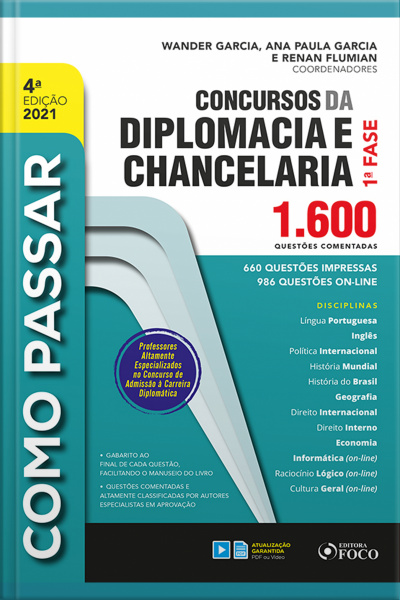 Como Passar Concursos Diplomacia E Chancelaria: 1.600 Questões Comentadas - 1ª Fase
