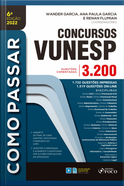 Concursos Vunesp: 3.200 Questões Comentadas