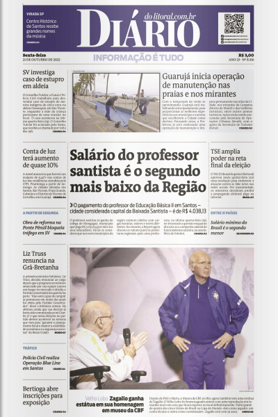 Diário do Litoral – Edição de 21 de outubro de 2022