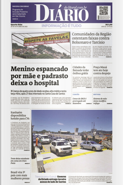 Diário do Litoral – Edição de 26 de outubro de 2022