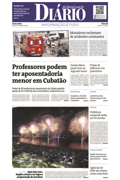 Diário do Litoral – Edição de 28 de outubro de 2022