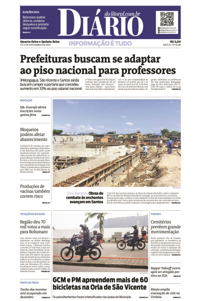 Diário do Litoral – Edição de 02 a 03 de novembro de 2022
