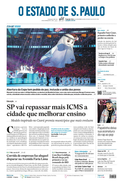 Estadão - Edição de 21 de novembro 2022