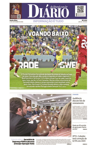 Diário do Litoral – Edição de 25 de novembro de 2022