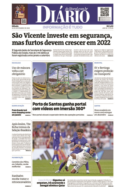 Diário do Litoral – Edição de 26 de novembro de 2022