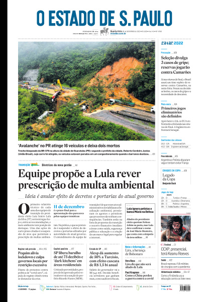 Estadão - Edição de 30 de Novembro de 2022