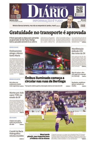 Diário do Litoral – Edição de 1º de dezembro de 2022