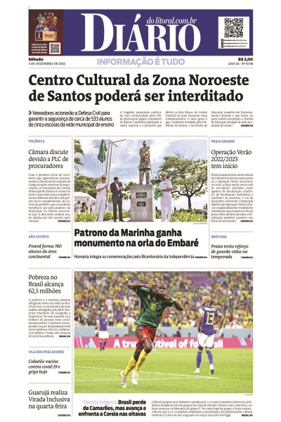 Diário do Litoral – Edição de 3 de dezembro de 2022