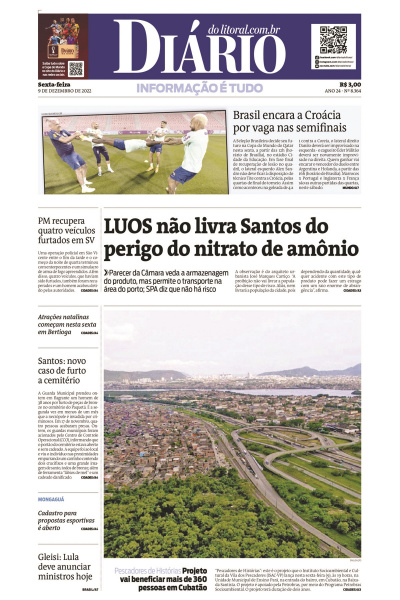 Diário do Litoral – Edição de 09 de dezembro de 2022